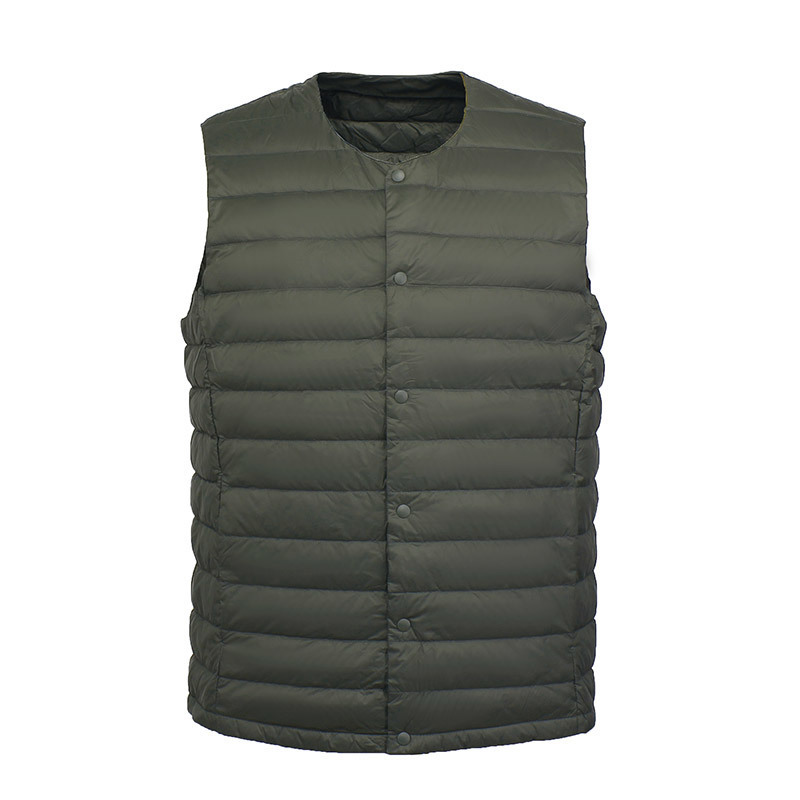 Men's Vests Men 90% White Down Vest Man's Clothing Ultra Light Down Waistcoat Portable Sleeveless Coat Man Winter Round Collar Warm Liner 22