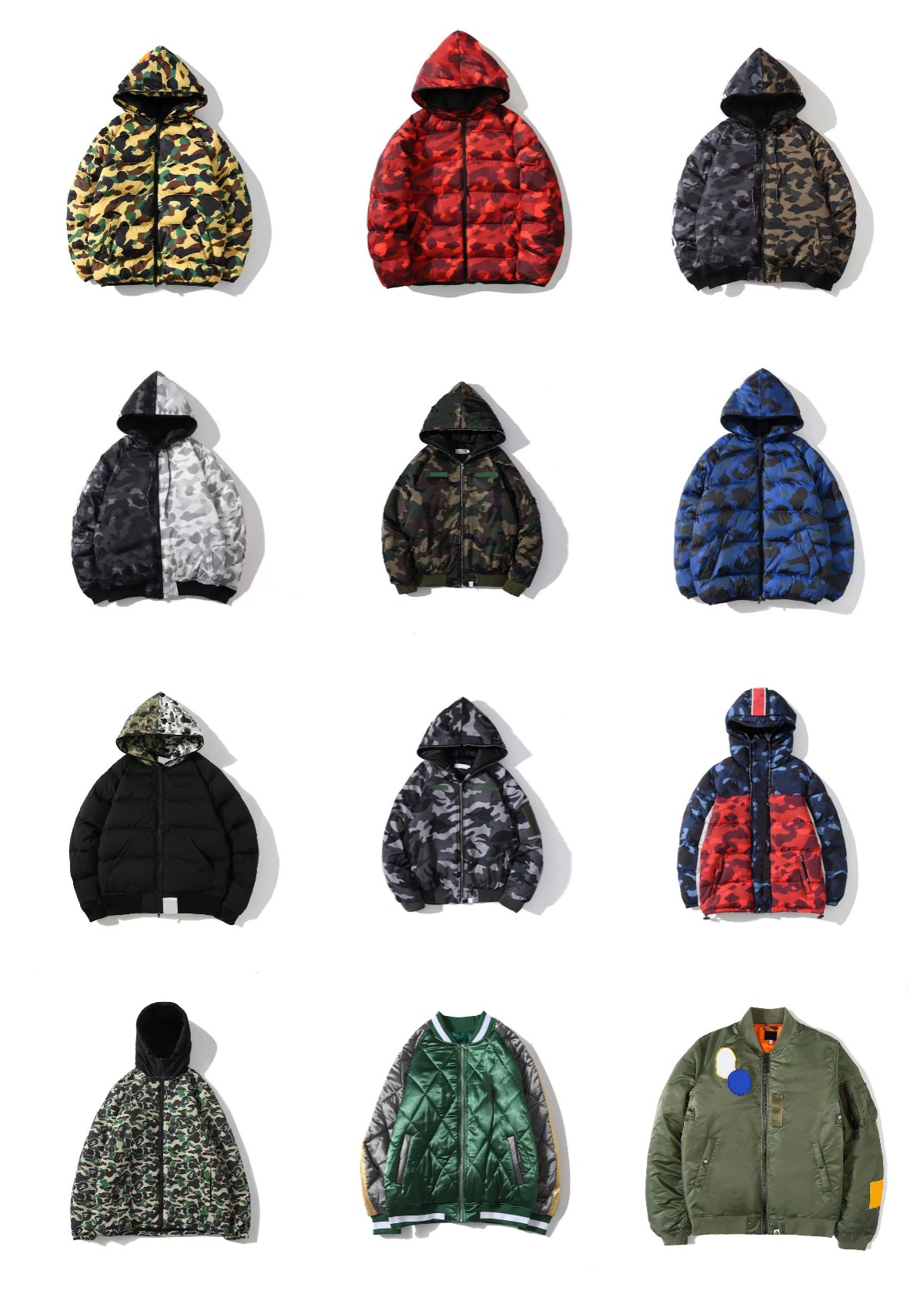 2022 Mens Women Designer Shark Jackets Cotton Clothes Autumn Winter Camouflage Printed Zipper Keep Warm Coats, I need see other product
2022 Mens Women Designer Shark Jackets Cotton Clothes Autumn Winter Camouflage Printed Zipper Keep Warm Coats, I need see other product
