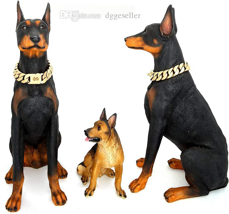 Big Chains Collars Heavy Duty Cuban Dog Chain with Safety Lock 32MM Width Strong Heaveys Dutys Chew Proof for Medium Large Dogs American Pitbull Germa