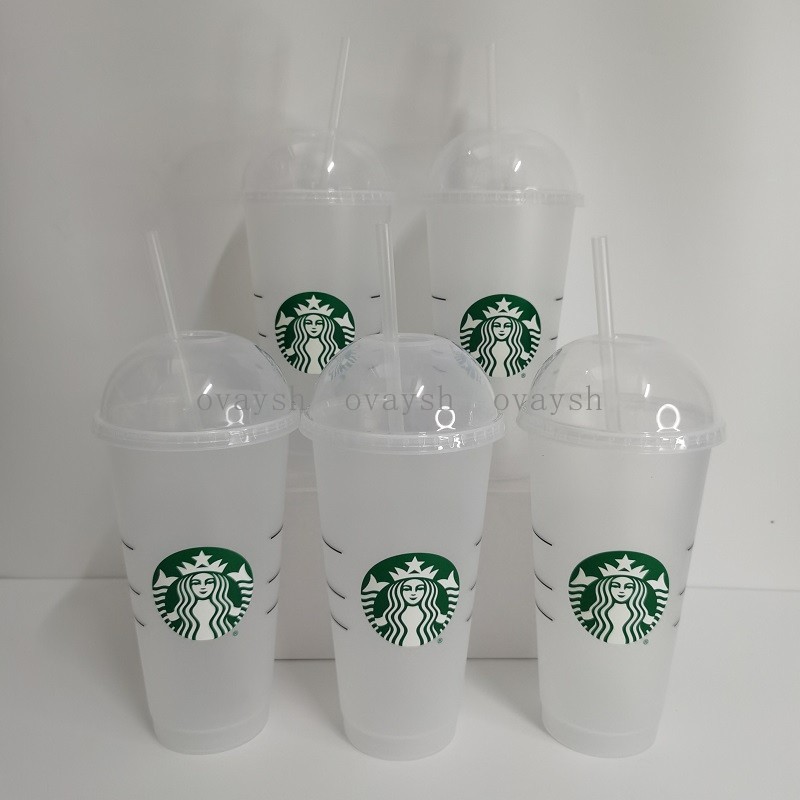 Starbucks Dome Cover Cup Tumbler 24Oz/710ML Transparent straw Plastic Tumble Beverage cup Mermaid Goddess Frappuccinos Sublimation Blanks 50pcs, Customize
Starbucks Dome Cover Cup Tumbler 24Oz/710ML Transparent straw Plastic Tumble Beverage cup Mermaid Goddess Frappuccinos Sublimation Blanks 50pcs, Customize