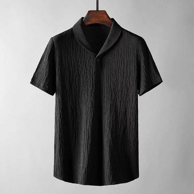 Men's Tracksuits 2Pcs/Set Summer Outfits Sets Pure Color Short Sleeve Shirts Pants Two Piece Set Men 220919