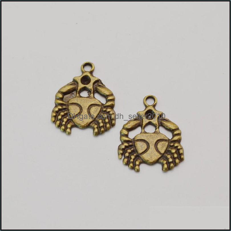 Charms Mixed Sp Zodiac Charms Dangle Beads Fit Bracelet Pendant Earrings Diy Jewelry Making Findings Accessiors 120Pcs/Lot C3 Drop De Dhv2T