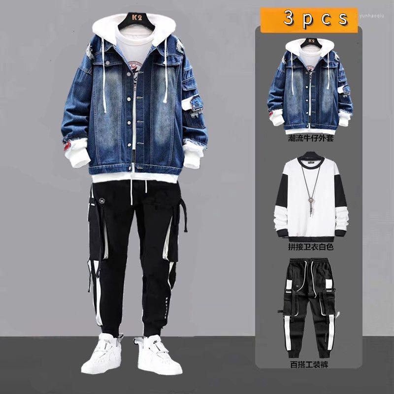 Men' Tracksuits Men Winter Fall Cargo Pants Set Two Pieces Outfits Tracksuit Denim Jacket Coat Male Streetwear Man Clothes 2022 Sets 4XL, 1 black jacket
Men' Tracksuits Men Winter Fall Cargo Pants Set Two Pieces Outfits Tracksuit Denim Jacket Coat Male Streetwear Man Clothes 2022 Sets 4XL, 1 black jacket