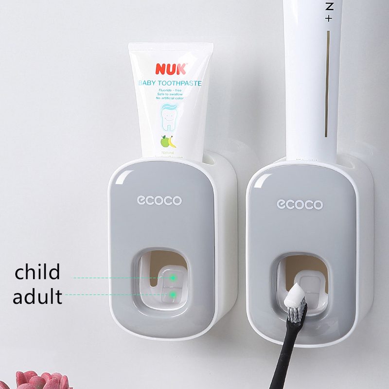 Toothbrush Holders Wall Mount Automatic Toothpaste Dispenser Bathroom Accessories Set Squeezer Holder Tool 220919