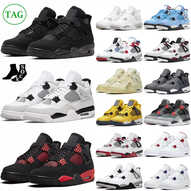 Jumpman Men Woman 4 4s Basketball Shoes Thunder Sail Black Cat Oreo Retro Infrared Metallic Purple Cool Grey University Pink Sports Mens Womens Sneakers with No Box
Jumpman Men Woman 4 4s Basketball Shoes Thunder Sail Black Cat Oreo Retro Infrared Metallic Purple Cool Grey University Pink Sports Mens Womens Sneakers with No Box