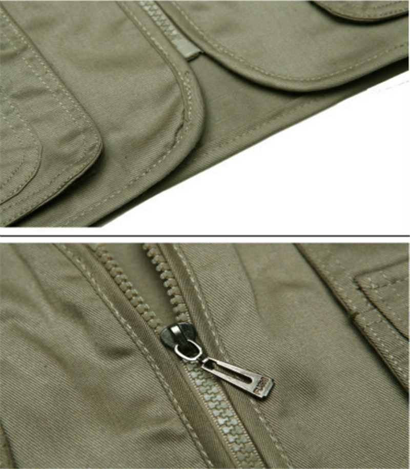 Men's Vests Male Vest Men Fashion Cotton Sleeveless Jackets Black Casual Fishing Vests with Many Pockets Unloading Waistcoat 220919