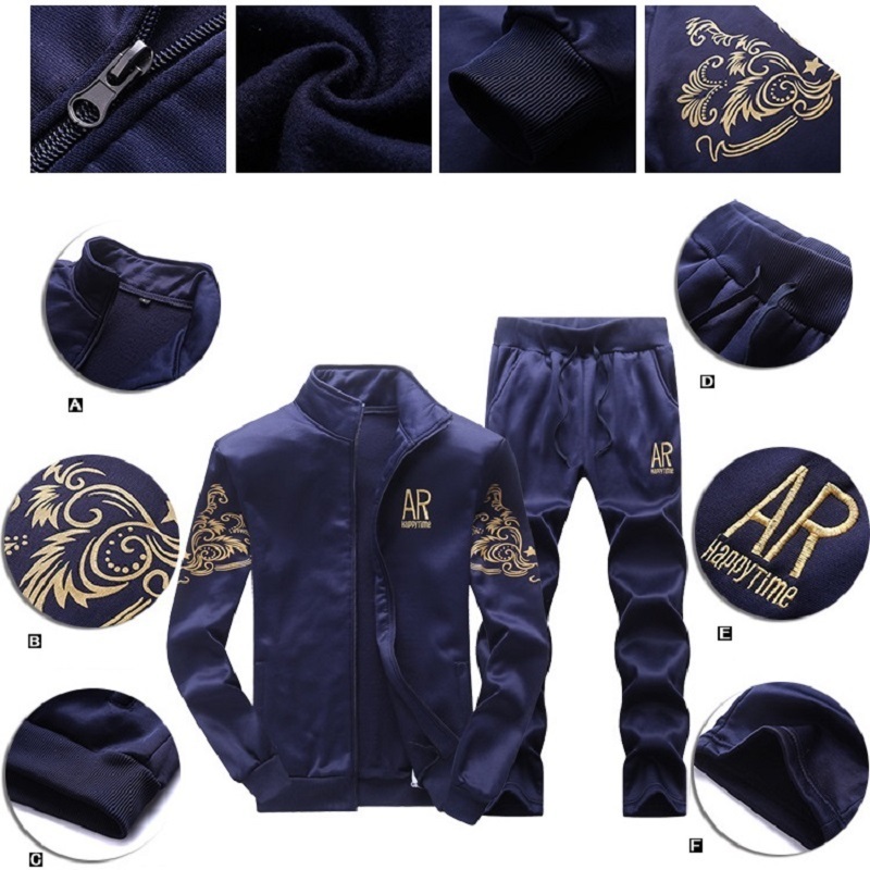 Men's Tracksuits Casual Suits Top Jackets Sweatshirts Sweatpants Two Piece 220919