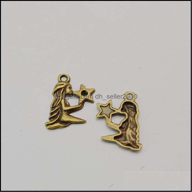 Charms Mixed Sp Zodiac Charms Dangle Beads Fit Bracelet Pendant Earrings Diy Jewelry Making Findings Accessiors 120Pcs/Lot C3 Drop De Dhv2T