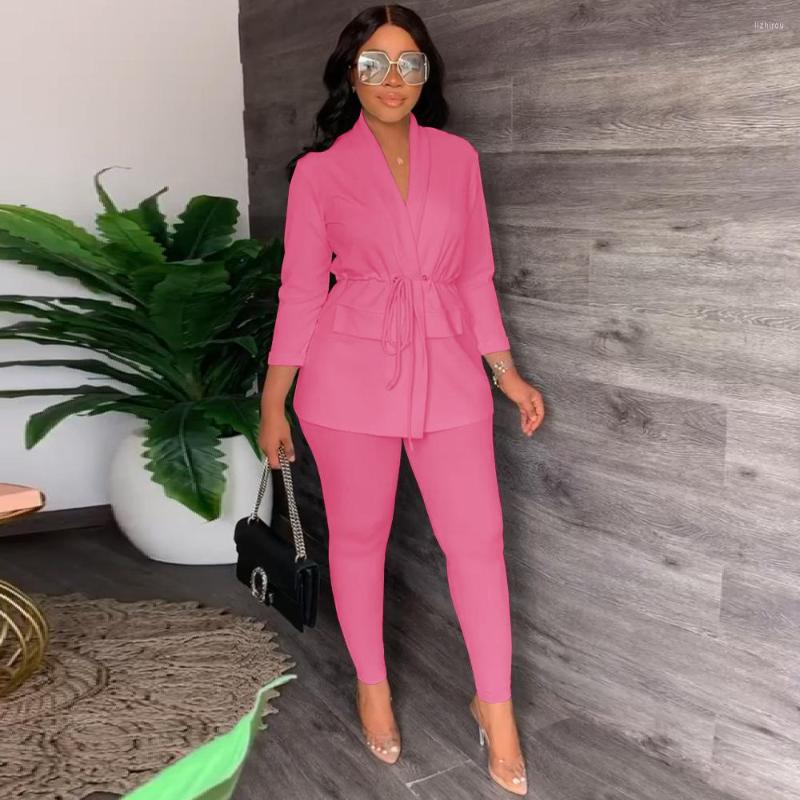 Women's Two Piece Pants Autumn Winter Casual Set African Women Fashion V-Neck Lace-up Shirt Tight 2 Suit Elegant OL Outfits, Blue
Women's Two Piece Pants Autumn Winter Casual Set African Women Fashion V-Neck Lace-up Shirt Tight 2 Suit Elegant OL Outfits, Blue