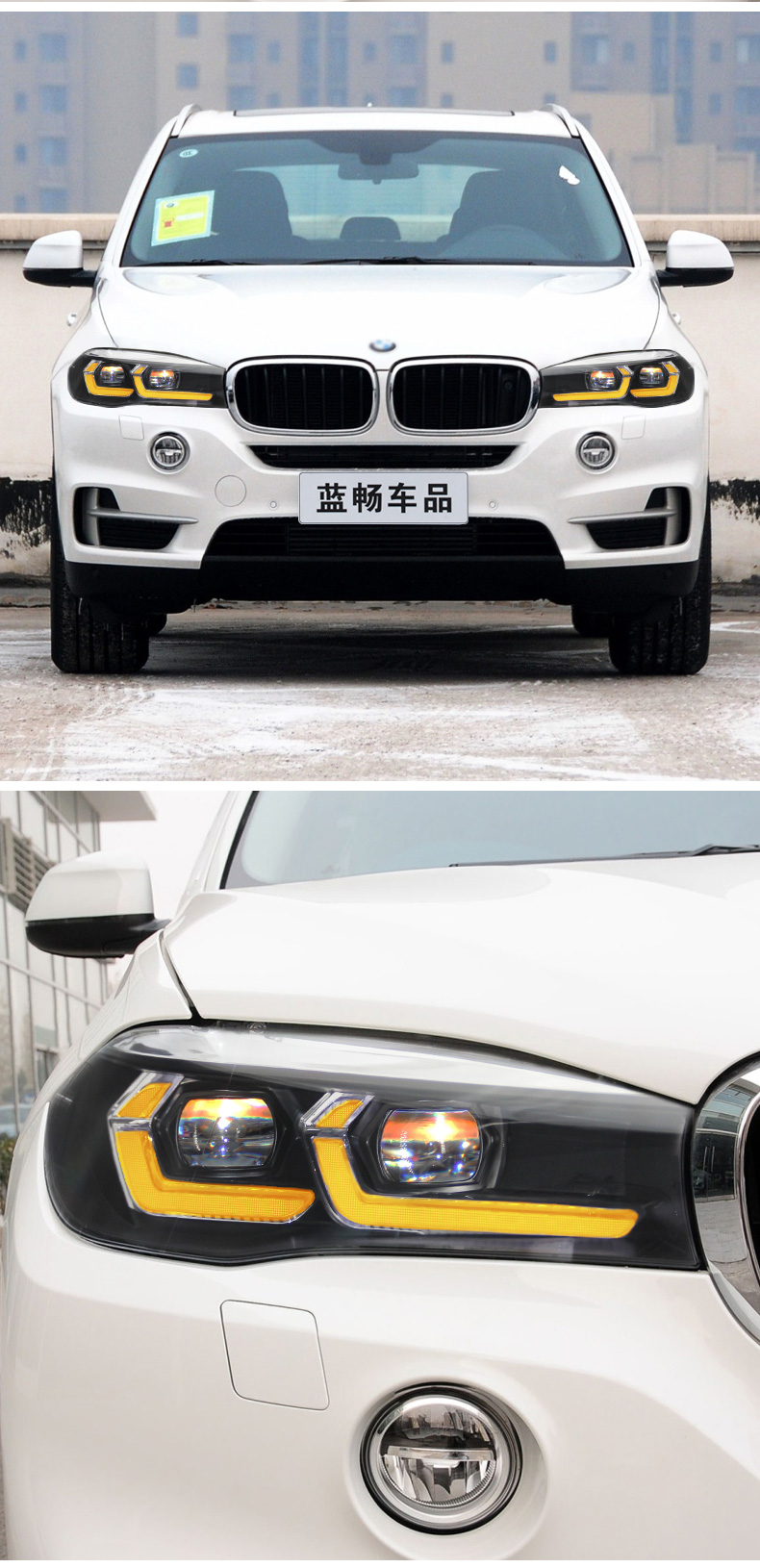 LED Headlight for BMW X5 X6 F15 F16 20 13-20 19 Headlamp F85 LED Turn Signal High Low Beam Daytime Running Headlights