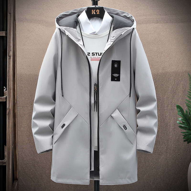 Men's Jackets Mens Casual Long Jackets And Coats Hooded Streetwear Hip Hop Windbreaker Outwear 220919