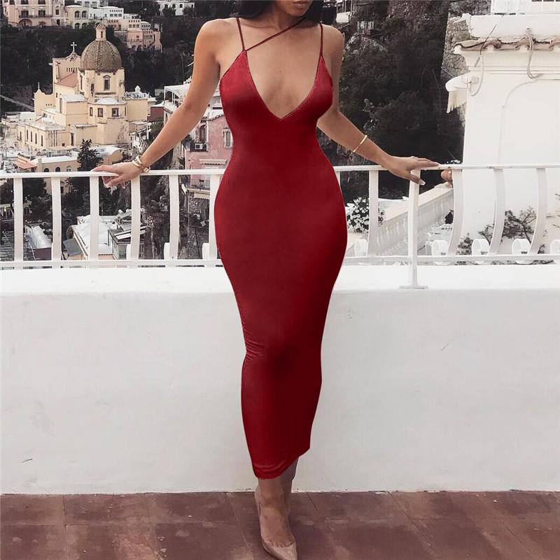 Party Dresses RLMABABY Sexy Night Club Backless Long Dress Women V Neck Sleeveless Spaghetti Strap Elegant Bodycon Evening, Black
Party Dresses RLMABABY Sexy Night Club Backless Long Dress Women V Neck Sleeveless Spaghetti Strap Elegant Bodycon Evening, Black