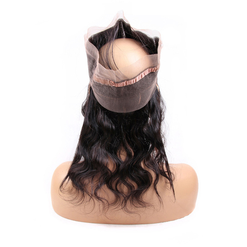 Yirubeauty 360 Lace Frontal With Baby Hair Body Wave Brazilian Malaysian 100% Human Hair Pre Plucked Natural Color Black