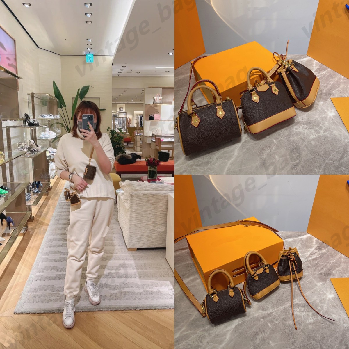 Nano Speedy Alma NOE Bag 3 Sets in 1 Trio Mini Icones Crossbody Shoulder Strap Purses Brown Monograms Pattern Wallet Lady Crafted Gift Totes Luxury Handbag M81081
Nano Speedy Alma NOE Bag 3 Sets in 1 Trio Mini Icones Crossbody Shoulder Strap Purses Brown Monograms Pattern Wallet Lady Crafted Gift Totes Luxury Handbag M81081