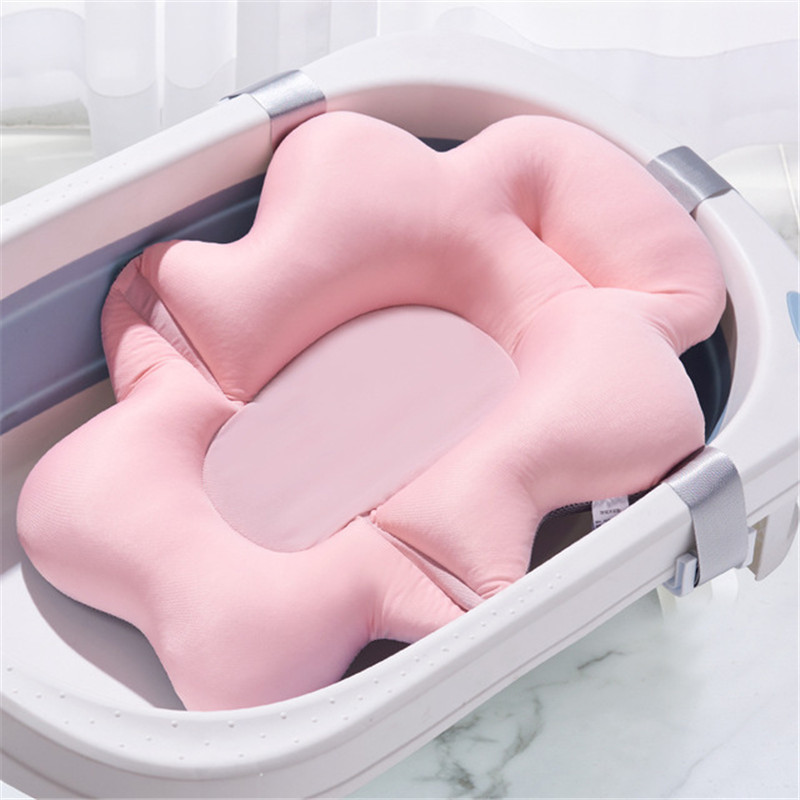 Non-Slip Bath Mats Baby tub Cushion Foldable Seat Support Pad born tub Chair Infant Anti-Slip Soft Comfort Body Mat 220919