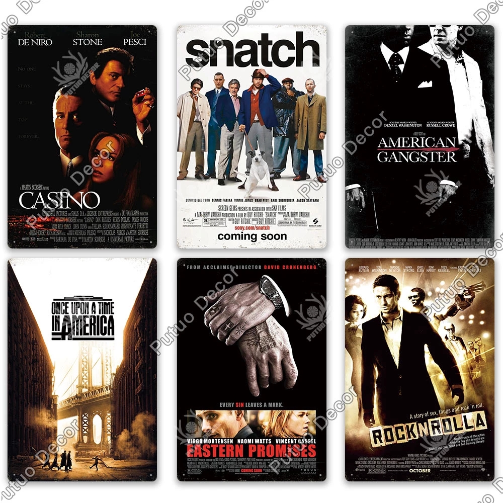 Classic Gangsters Plaques TV Metal Painting Movie Tin Signs Vintage Poster Wall Art for Man Cave Room Posters Size 30X20cm
Classic Gangsters Plaques TV Metal Painting Movie Tin Signs Vintage Poster Wall Art for Man Cave Room Posters Size 30X20cm