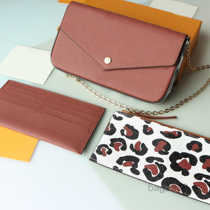 Evening Bags Messenger Chain Shoulder Bag 3ps Crossbody Bags Handbag Purse Credit Card Holder Embossed Letter Genuine Leather Leopard Patte
Evening Bags Messenger Chain Shoulder Bag 3ps Crossbody Bags Handbag Purse Credit Card Holder Embossed Letter Genuine Leather Leopard Patte