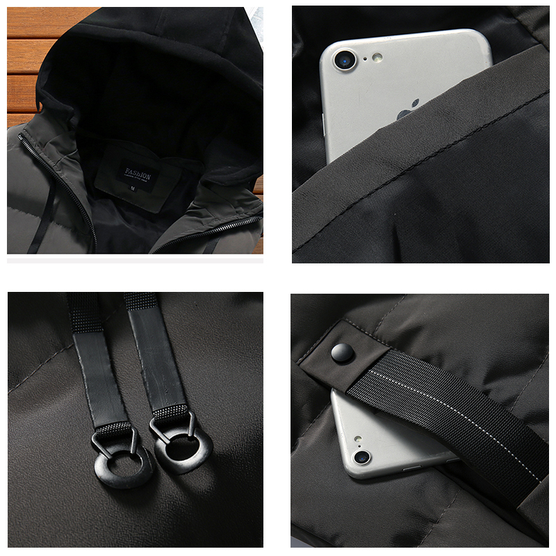 Men's Vests CHAIFENKO Men's Vest Jacket Winter Waterproof Warm Sleeveless Men Jacket Fashion Hooded Casual Vest Men Autumn Thicken Waistcoat