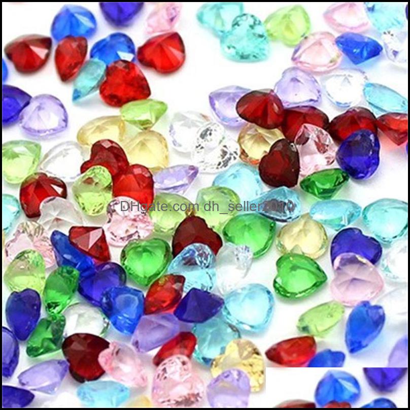 Charms 120Pcs/Lot Wholesale Romantic Heart Colorf Birthstone Floating Locket Charms Fit Glass Accept Customization Drop Delivery 2021 Dhdzg