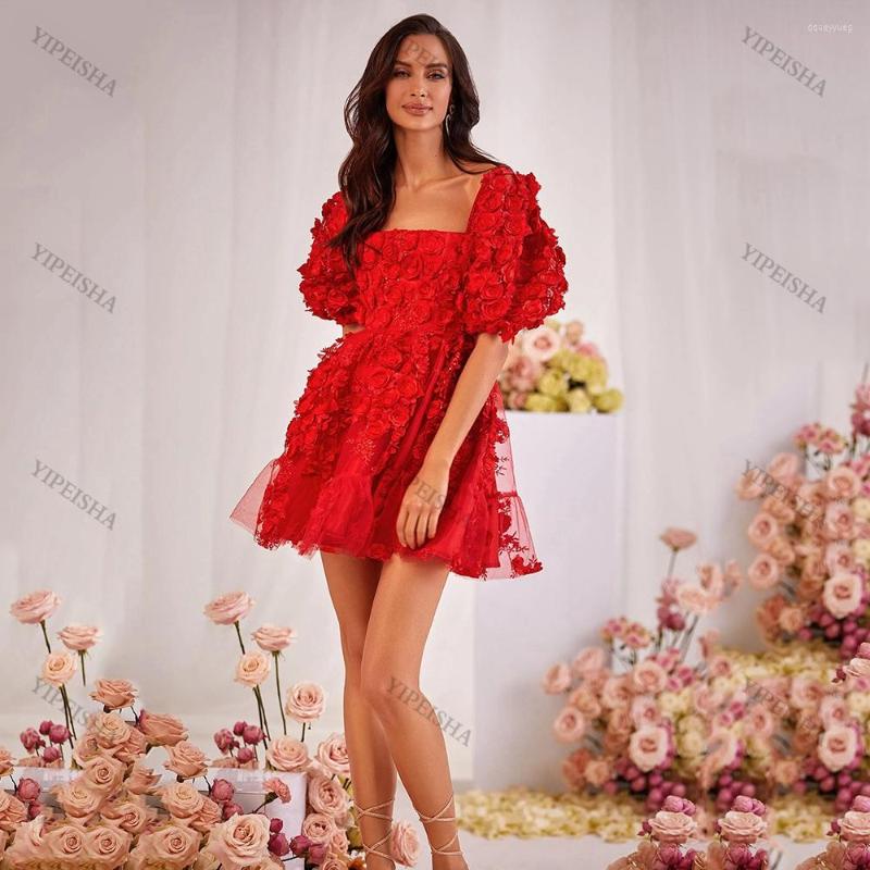 Party Dresses Red Tulle Cocktail EXquisite 3D Flowers Zipper Back Short Sleeves Square Neck Mini Dress 2022 Sexy A-Line Gowns, Black
Party Dresses Red Tulle Cocktail EXquisite 3D Flowers Zipper Back Short Sleeves Square Neck Mini Dress 2022 Sexy A-Line Gowns, Black