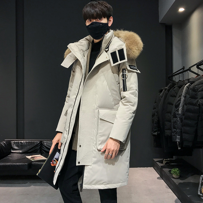 Men's Down Parkas Winter Jacket Fashion Thick And Warm Clothing Extended Section Parka 220919