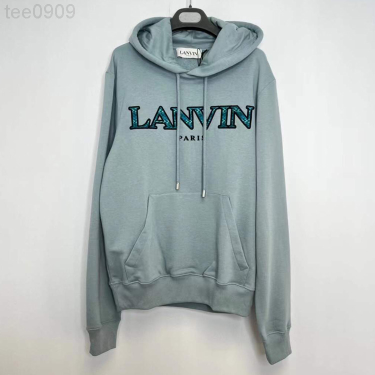 Lanvin Langfan New Embroidery Letter easy Hoodies Pattern Men's Hooded Pullover Sweater, Light blue
Lanvin Langfan New Embroidery Letter easy Hoodies Pattern Men's Hooded Pullover Sweater, Light blue