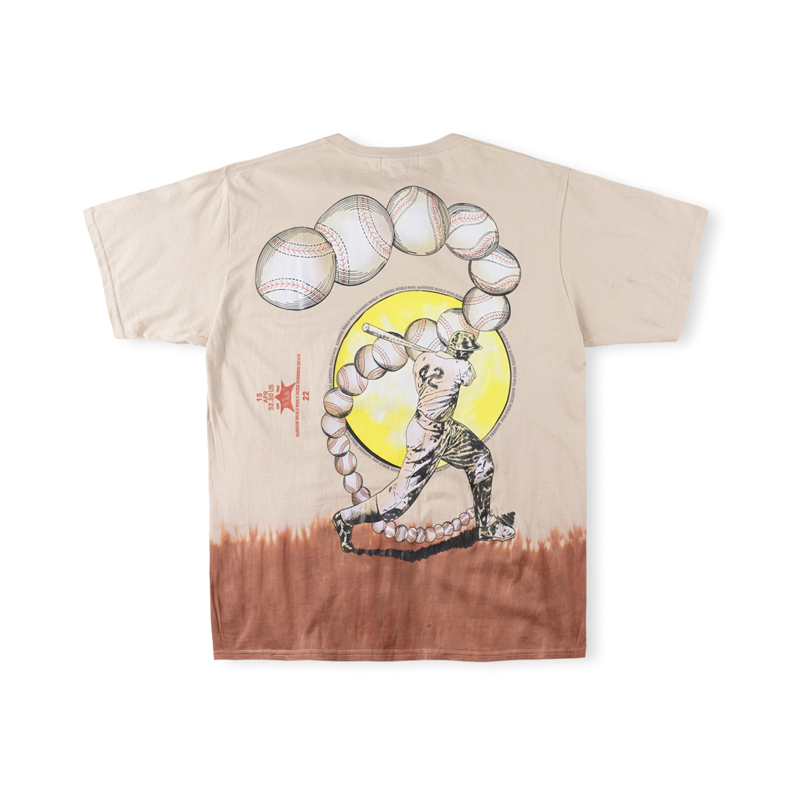 2022 Summer Europe USA Baseball Tie Dyed Tee Fashion Mens Short Sleeve Tshirt Women Clothes Casual Cotton T shirts, Khaki 
2022 Summer Europe USA Baseball Tie Dyed Tee Fashion Mens Short Sleeve Tshirt Women Clothes Casual Cotton T shirts, Khaki