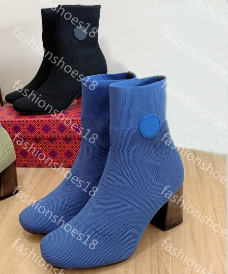 High Heel Flying Weave Elastic Boots Women's Genuine Leather Thick Heel Short Boots Blue Socks Boots
High Heel Flying Weave Elastic Boots Women's Genuine Leather Thick Heel Short Boots Blue Socks Boots
