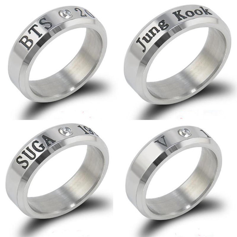 Korean new BTS combination stainless steel ring around name ring necklace dual-use jewelry wholesale
Korean new BTS combination stainless steel ring around name ring necklace dual-use jewelry wholesale