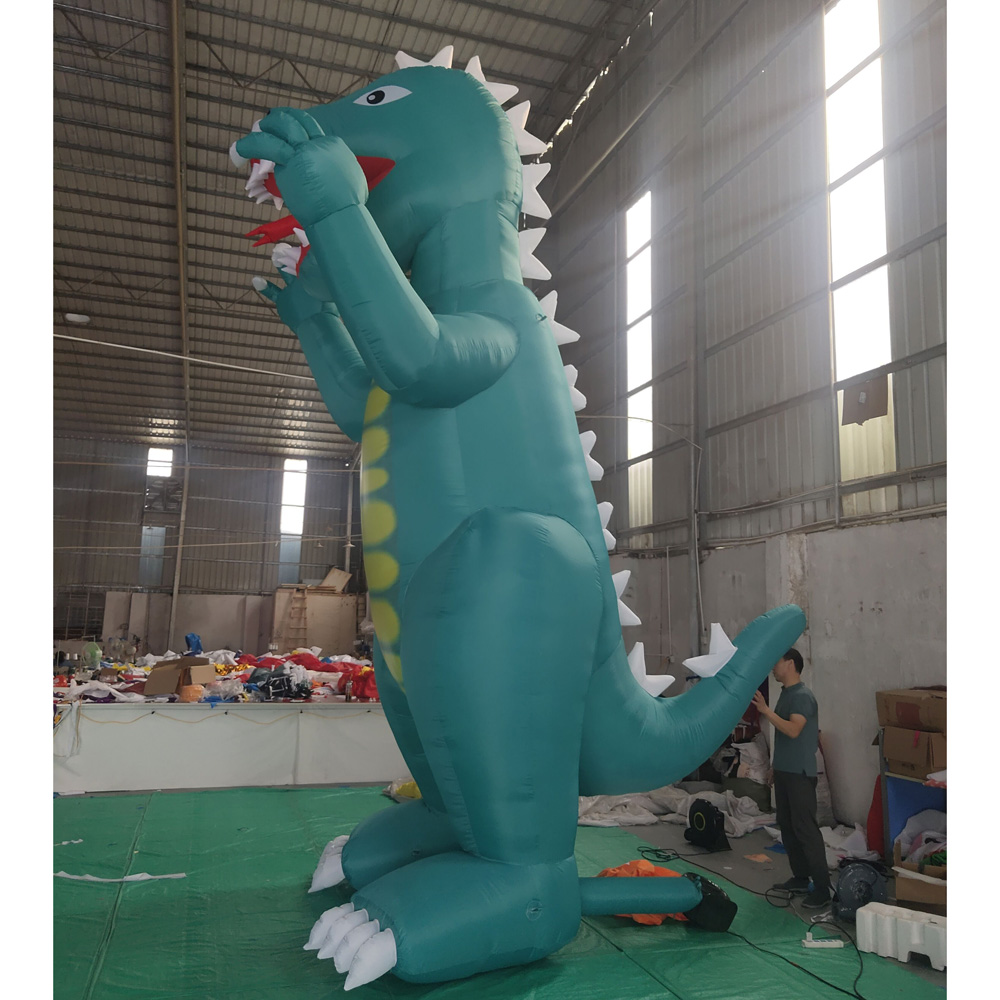 Giant inflatable dinosaur Cartoon Animal For Outdoor Event Decoration Attractive Sculpture green Dragon