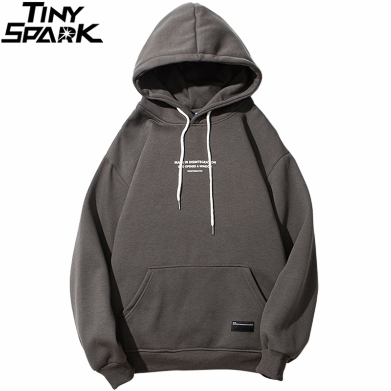 Men's Hoodies Sweatshirts Mens Hip Hop Streetwear Harajuku Pullover Angel God Printed Hoodie Pocket Cotton Fleece Pullover Grey Hooded Sweatshirt