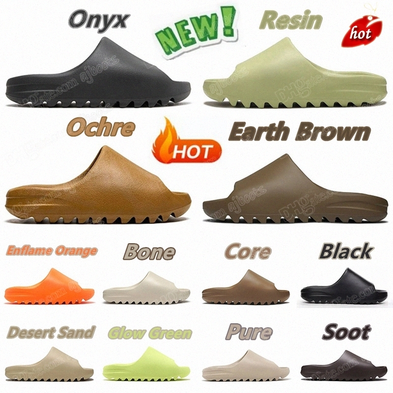 Sandals Luxury Designer Slipper Sandals Soot Onyx Slides Mens Woman Comfortable Glow Green Black Bone Resin Desert Sand Pure Foam For Men, 1# onyx
Sandals Luxury Designer Slipper Sandals Soot Onyx Slides Mens Woman Comfortable Glow Green Black Bone Resin Desert Sand Pure Foam For Men, 1# onyx