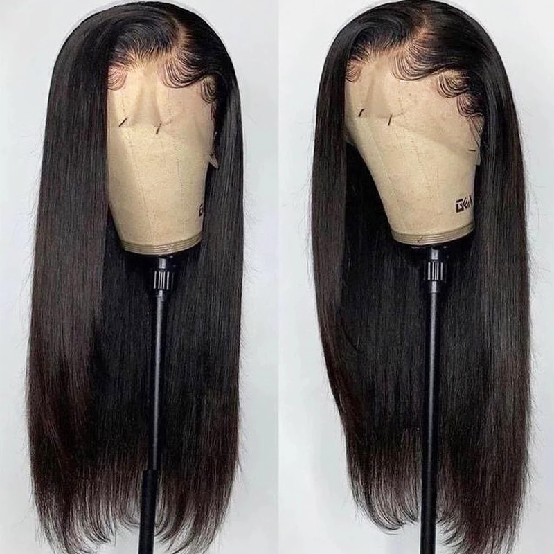 Lace Wigs Svipwig Natural Straight Synthetic Front Smooth Black Frontal Wig For Women Heat Resistant Glueless Daily 220919