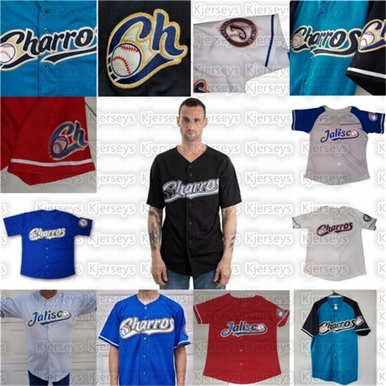 GlaNiK1 youth Charros De Jalisco Baseball Jersey Men's women Black Blue white 100% Stitched Blank JerseyS TOP QUALITY
