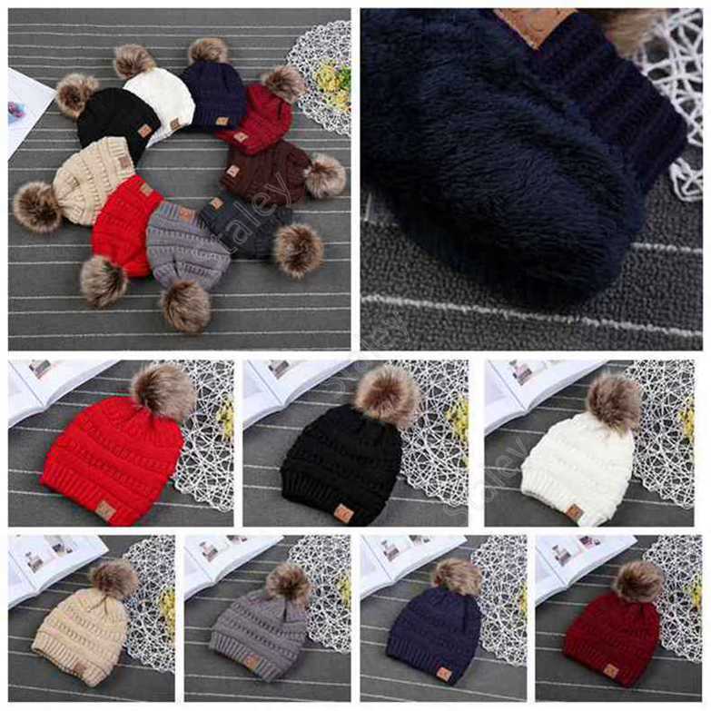 CC Trendy Hats Kids Knitted Fur Poms Beanie Winter Cable Slouchy Skull Caps Leisure Beanie Outdoor Hats 9 Colors 50pcs TCC05
CC Trendy Hats Kids Knitted Fur Poms Beanie Winter Cable Slouchy Skull Caps Leisure Beanie Outdoor Hats 9 Colors 50pcs TCC05