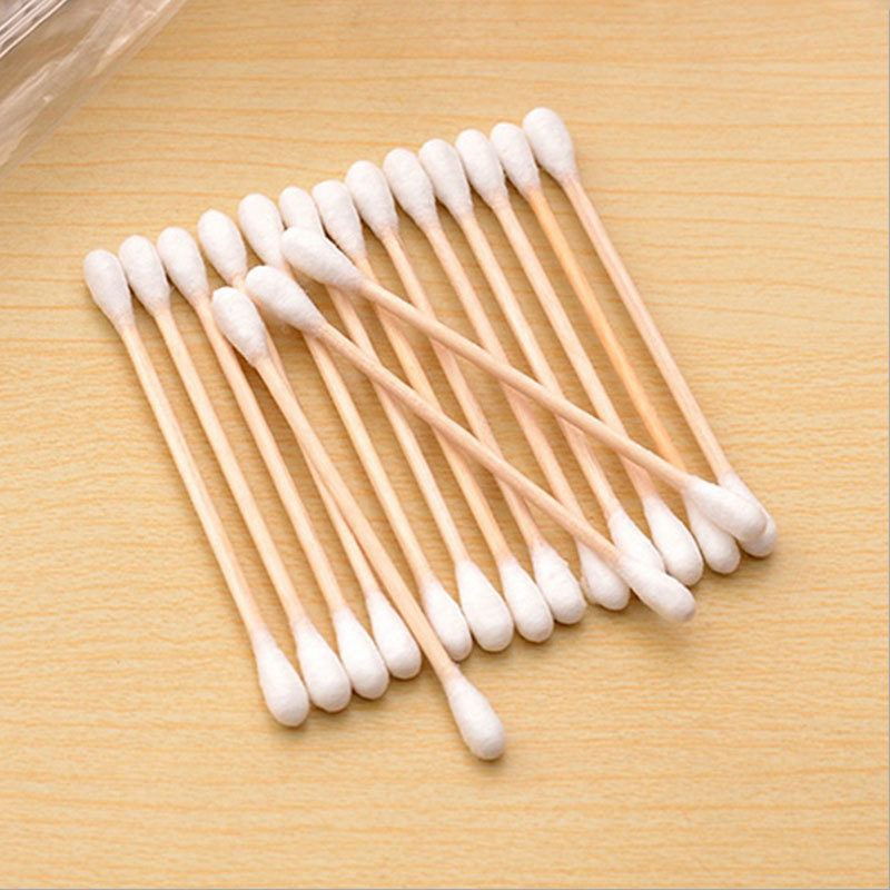 Cotton Swabs 5 Packs Women Beauty Makeup 100 Swab Buds Make Up Double head Wood Sticks Ears Cleaning Cosmetics Health Care 220919