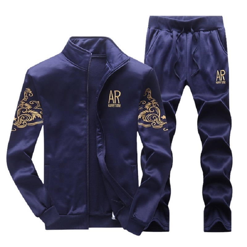 Men's Tracksuits Casual Suits Top Jackets Sweatshirts Sweatpants Two Piece 220919
