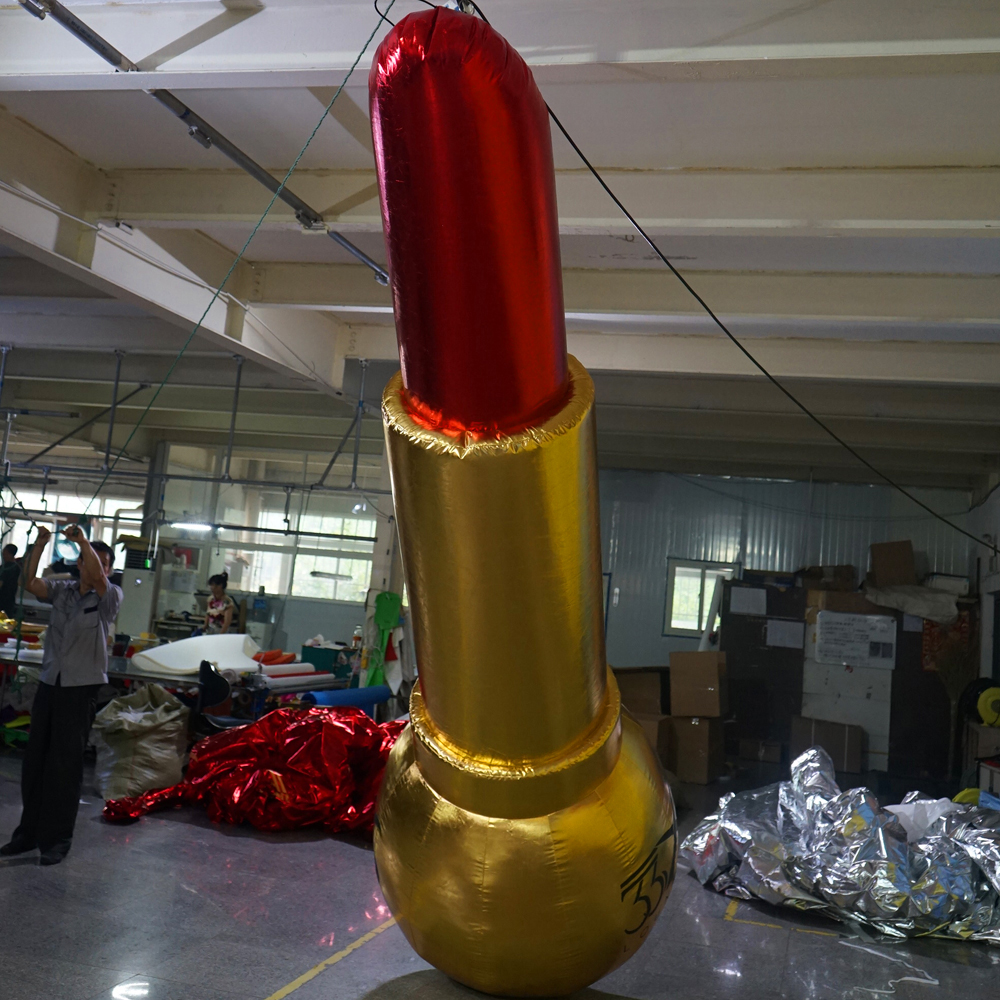 Custom giant inflatable lipstick model for party wedding night club stage decoration cosmetic promotion advertising item