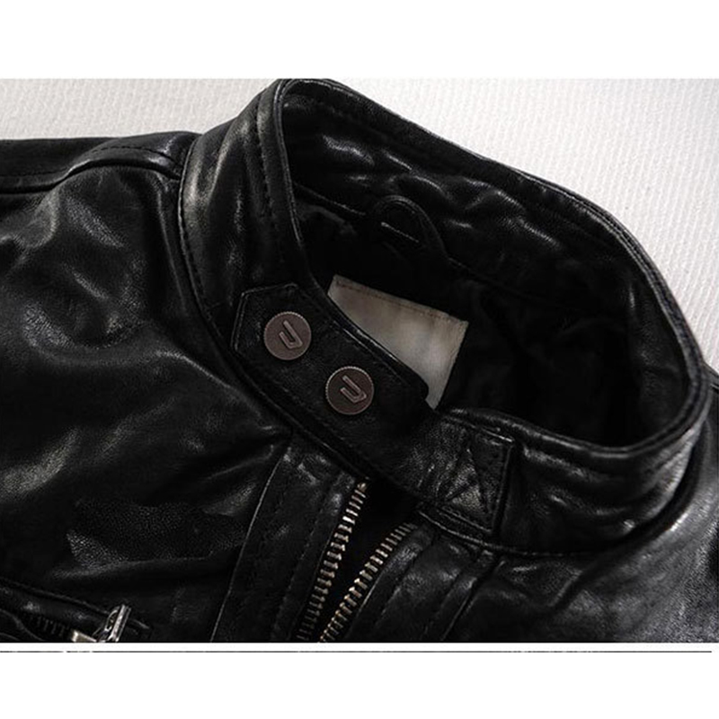 Men's Jackets Tcyeek Men's Genuine Leather Jacket Men Real Sheep Goat Black Brown Male Bomber Motorcycle Jackets Spring Autumn Mens Clothes 