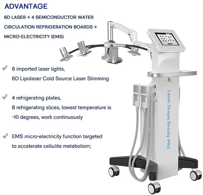 Clinic 6D slimming Cryolipolysis EMS freezen Fat Burn Body Shaping Machine fat reduction system weight loss beauty equipment