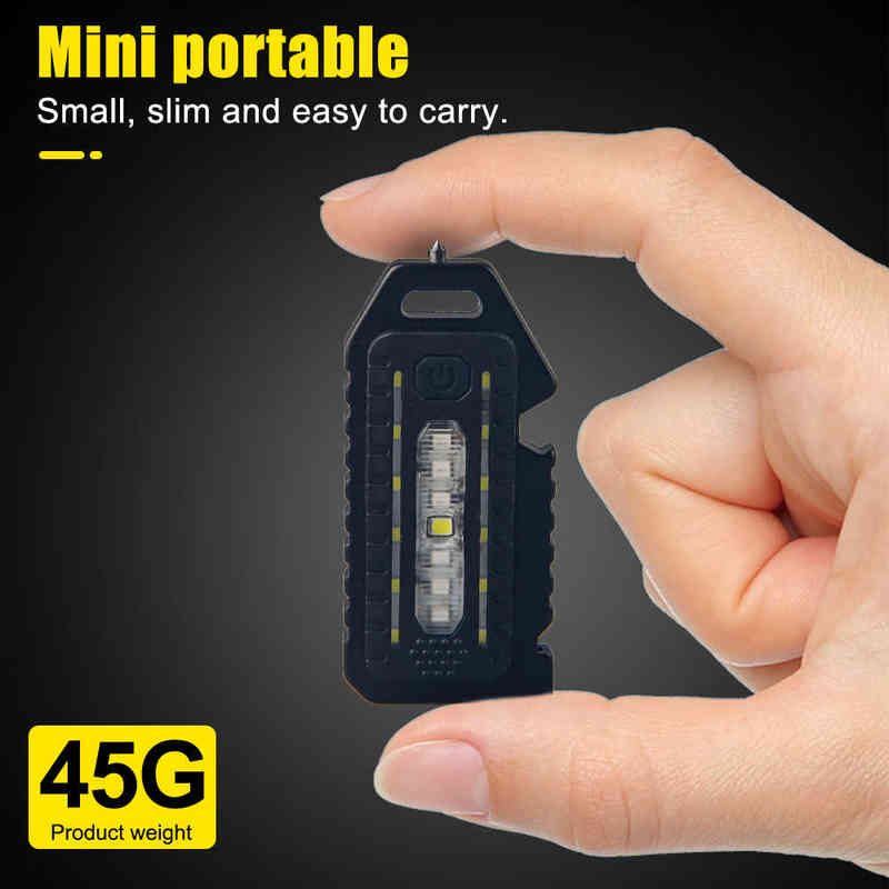 Torches Mini LED Flashlight Keychain 5 Modes Red Blue Shoulder Police Light Waterproof Rechargeable Camping Lantern Bottle Opener 0919
Torches Mini LED Flashlight Keychain 5 Modes Red Blue Shoulder Police Light Waterproof Rechargeable Camping Lantern Bottle Opener 0919