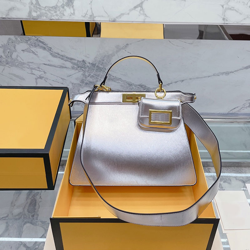 33cm Women Gold Handbags Designer Tote Bag Silvery Crossbody Shoudler Bags Mini Coin Nano Baguette Purse Twist Lock Genuine Leather Removable Strap Pouch Hand Bags, Just a box
33cm Women Gold Handbags Designer Tote Bag Silvery Crossbody Shoudler Bags Mini Coin Nano Baguette Purse Twist Lock Genuine Leather Removable Strap Pouch Hand Bags, Just a box