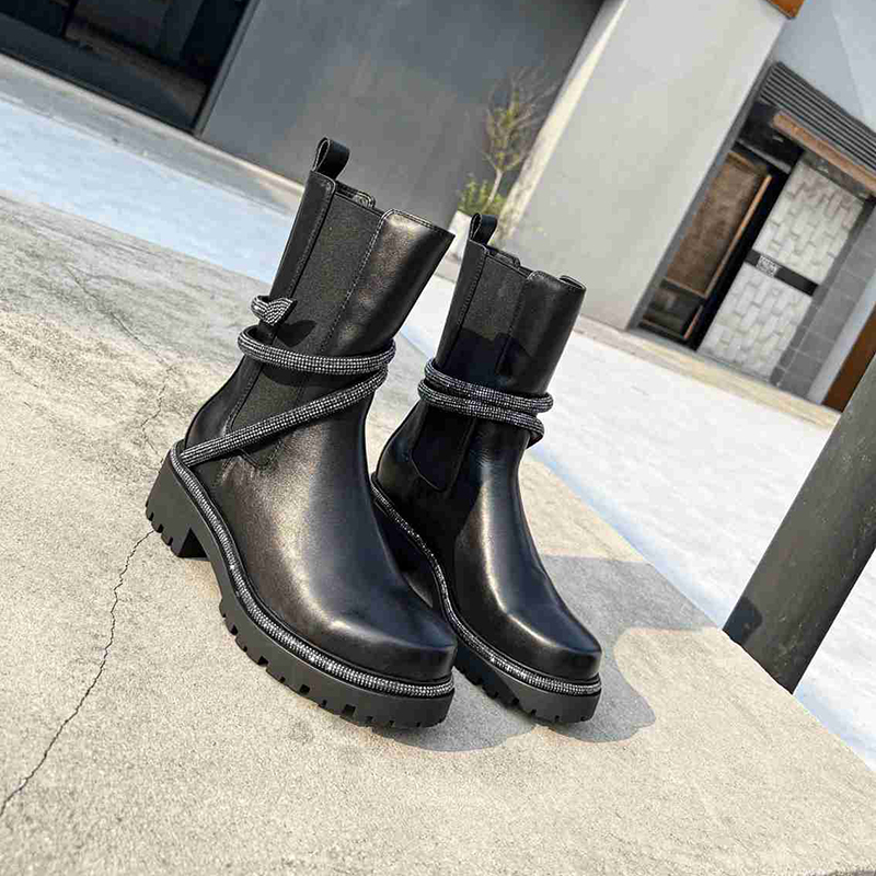 Women Designer Boots Black Ankle Elastic Motorcycle Booties Fashion Rhinestone Snake Wrapped Platform Heels Calfskin Leather Botas De Mujer
Women Designer Boots Black Ankle Elastic Motorcycle Booties Fashion Rhinestone Snake Wrapped Platform Heels Calfskin Leather Botas De Mujer