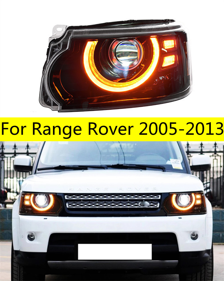 Car Headlights for Range Rover 20 05-20 13 LED Turn Signal Lights High Beam Angel Eye Head Lamp Replacement