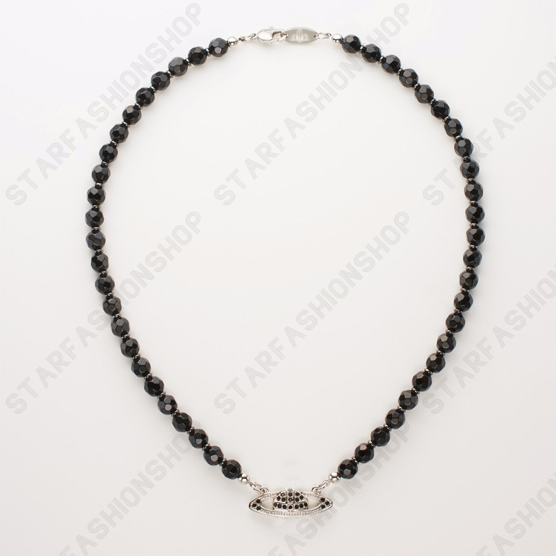Saturn Black Crystal Single Layer Full Diamond Necklace Punk Dark Style Collarbone Chain Can Be Worn by Men and Women
Saturn Black Crystal Single Layer Full Diamond Necklace Punk Dark Style Collarbone Chain Can Be Worn by Men and Women