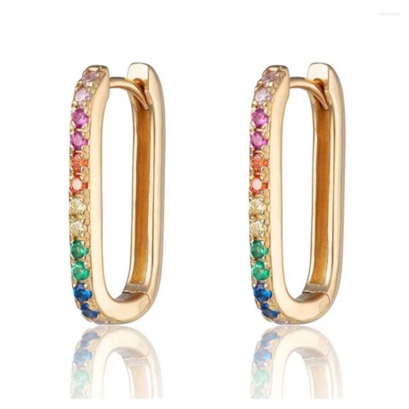 Hoop Earrings Wholesale Classic Geometric Fashion Jewelry Micro Pave Rainbow CZ Rectangle Huggie Earring For Multi Piercing
Hoop Earrings Wholesale Classic Geometric Fashion Jewelry Micro Pave Rainbow CZ Rectangle Huggie Earring For Multi Piercing