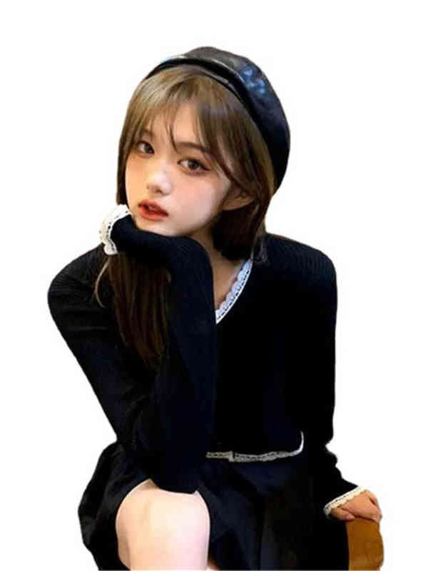 Women's Sweaters 2022 Black Vest Women Vintage Fall Slim College Girls Beige Knitwear AllMatch Simple Stylish Female Sweater Basic ZY6811 J220915