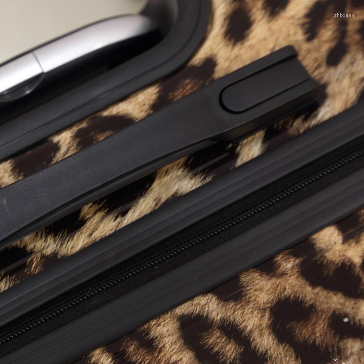 Free Shipping Suitcases Fashion Trolley Suitcase Zebra Leopard Print Unisex Rolling Lage Carry On Travel Bags Wheel Cabin Designer Bag Luxury Bag Tote
