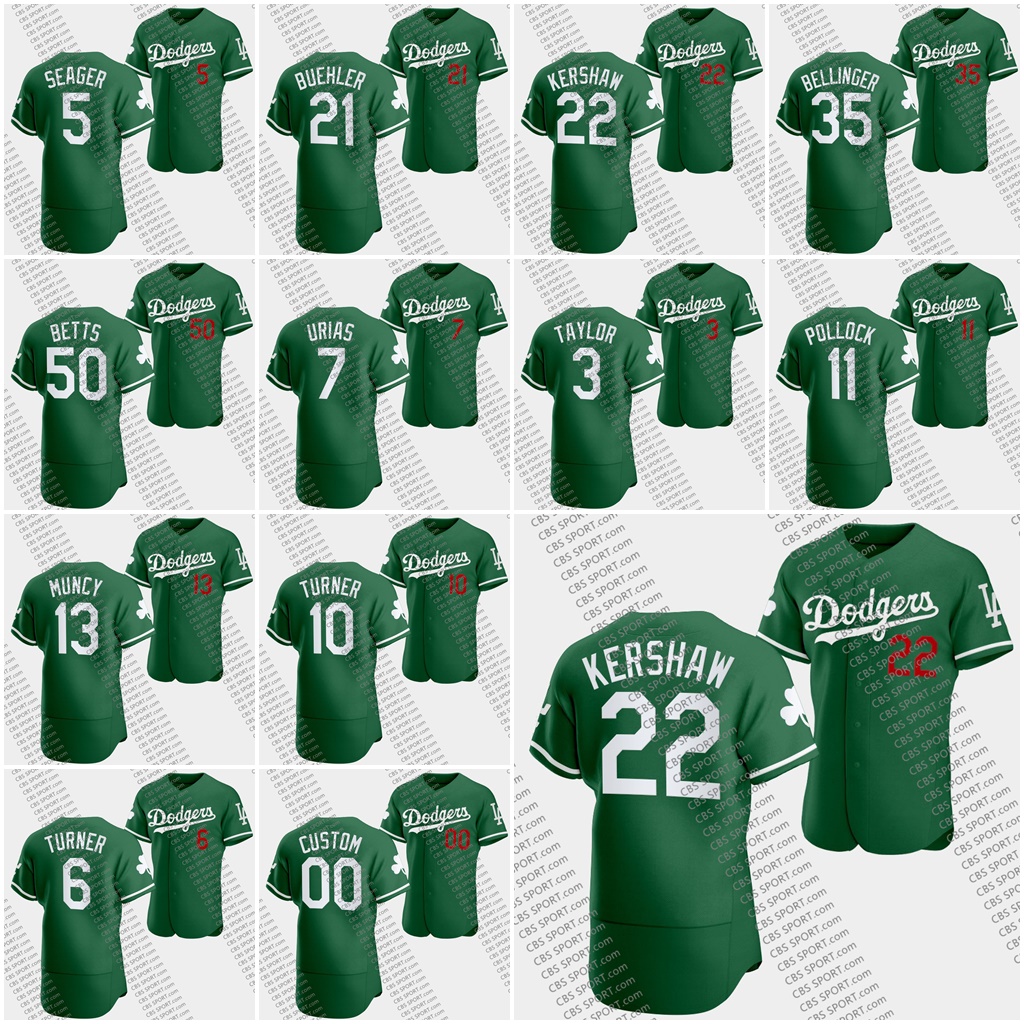 Mookie Betts 2022 green St. Patricks Day Jersey Clayton Kershaw Trea Turner Dodgers Julio Urias Cody Bellinger Gavin Lux Will Smith Tony Gonsolin Freddie Freeman, As picture/nk logo
Mookie Betts 2022 green St. Patricks Day Jersey Clayton Kershaw Trea Turner Dodgers Julio Urias Cody Bellinger Gavin Lux Will Smith Tony Gonsolin Freddie Freeman, As picture/nk logo