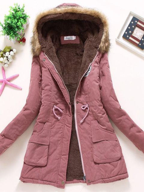 Women's Down Parkas Ailegogo Autumn Winter Women Cotton Jacket Padded Casual Slim Coat Emboridery Hooded Wadded Warm Overcoat 220919